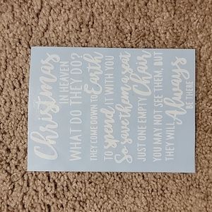 Christmas in Heaven Vinyl Sticker